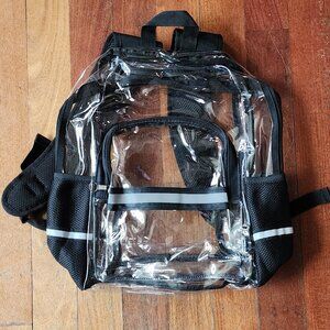 NWOT Clear Backpack With Pockets And Adjustable Straps